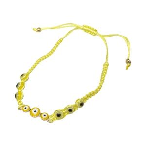 Evil Eye Beautiful BRIGHT YELLOW Stringed Protection Bracelet